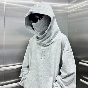 23 高街套头社恐风刺绣连帽卫衣情侣男女WY023-P55加绒65图片