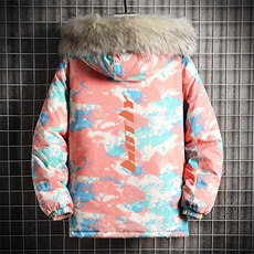 MC49006-P135日系潮衣男大码派克服男工装服外套袄网格，男装棉衣，电商A040A