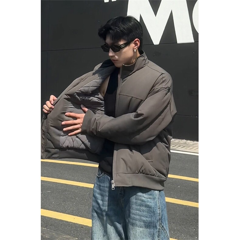 冬季厚款棉服男士复古立领工装棉衣百搭加厚夹克外套MF3665-特P62，男装夹克，电商B295