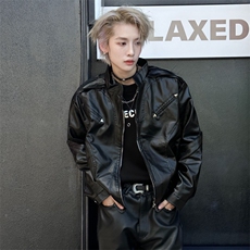 （自家图）美式复古短款垫肩皮衣外套飞行员夹克7004-p98，男装夹克，星座910B