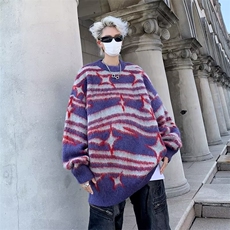 美式圆领毛衣男慵懒风休闲针织衫FM71P63，男装针织衫/毛衣，星座1116-2