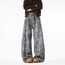 715-2-KX145-P70-X98（星星满印花纹牛仔裤），男装牛仔裤，星座715-2
