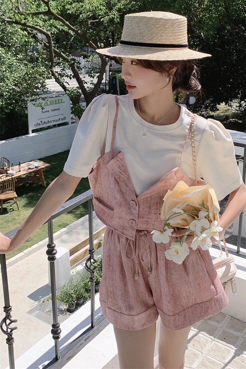 时尚显瘦短裤套装女夏季新款,女装套装/套裙,C位