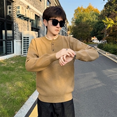 冬季店主风社会小伙痞帅立领假二件针织打底衫毛衣301A-1/M99/P58，男装T恤，星座301A-1