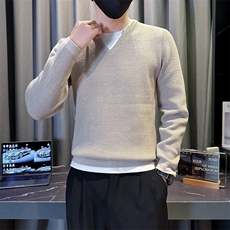 B216MY5158P602025秋冬装假两件设计男士毛衣针织衫社会小伙，男装针织衫/毛衣，电商B216（原B302）