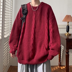 秋冬麻花圆领毛衣针织衫男潮牌慵懒风日系复古简约MY508-P53，男装针织衫/毛衣，星座208-5