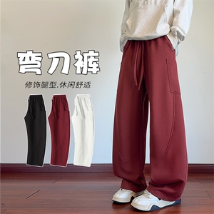 重磅380g华棉潮流复古镰刀裤男大码大口袋休闲裤K24031-特P38控75