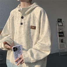 WY10199-特P45春装新款2026长袖连帽男装老钱风卫衣上衣外套，女装短外套，电商A059