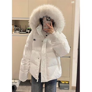 毛领开衫连帽棉服外套女冬季新款加厚保暖宽松棉袄棉衣 M2568图片