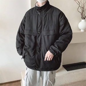 工装棉服外套男冬季潮牌高街刺绣羊羔绒棉袄立领棉衣 M527图片