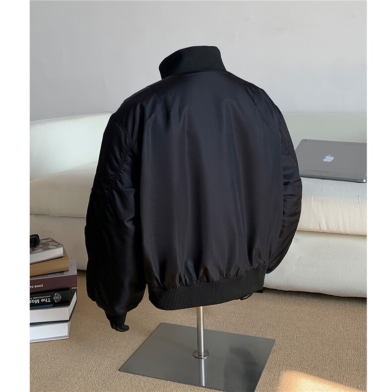 假模主推美式高街宽松短款飞行棉服加棉立领夹克男H1036特P105,男装夹克,电商A341