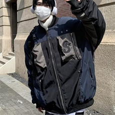 美式复古拼色机能风飞行夹克棉服男2025秋冬新款工装休闲宽松外套，男装夹克，星座506A