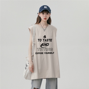 中性风新款夏季时尚百搭宽松圆领字母印花短袖T恤DT507P30控48图片