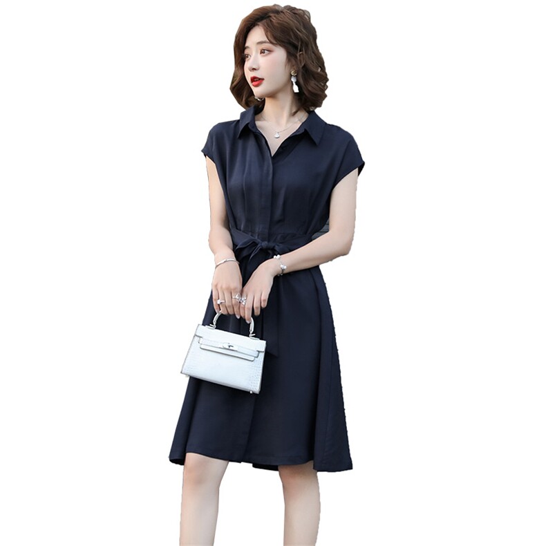 衬衫连衣裙女夏季2025新款收腰显瘦气质高端小个子夏天裙子女装潮,女装连衣裙,辉之琳