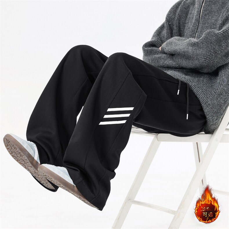 时尚宽松百搭加绒条纹休闲裤JRX2550特批42,男装卫衣,星座718