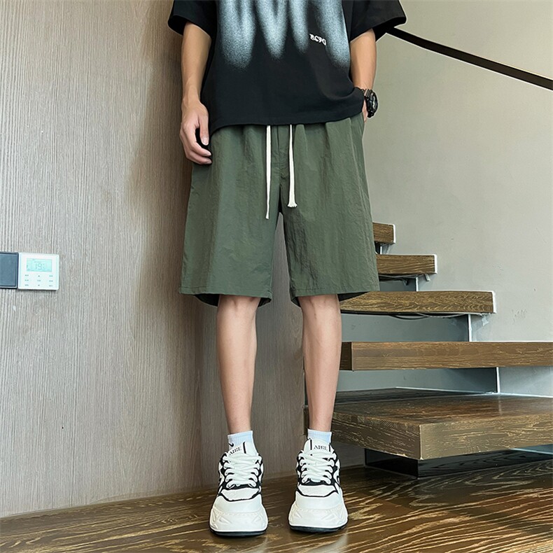 夏季高密尼龙运动沙滩短裤前后斜插大口袋休闲短裤男K1007P35,男装牛仔裤,电商C323