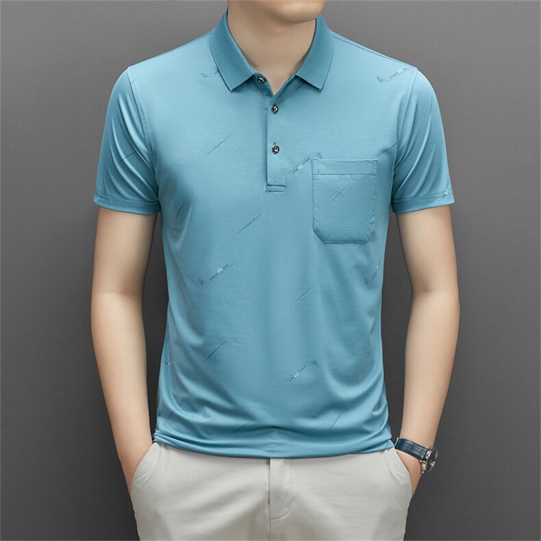 polo衫男士t恤短袖翻领中年时尚商务男夏季体恤衫SQ68388-P40,男装Polo衫,星座1105-3