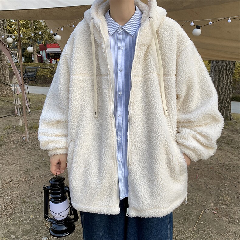 高街ins潮流韩系羊羔毛衣冬季加绒加厚双层外套男士W6278-P60,男装棉衣,星座512-3