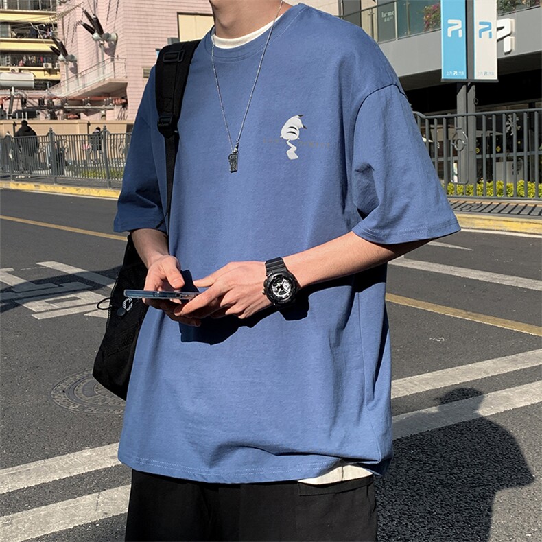 DX17036-P20纯短袖t恤男大码半袖打底衫宽松体恤衫港风,男装T恤,电商A040
