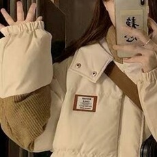 加绒加厚冬款男女连帽棉衣保暖灯芯绒拼接贴标面包服外套MY03P85，男装棉衣，星座1013-1