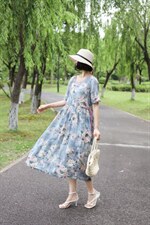 【现货】夏季新款苎花连衣裙，女装连衣裙，依鼎衣典