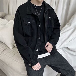 外套男潮ins秋季牛仔外套男帅气潮流宽松中性夹克上衣服JK094-p60,男装工装外套,星座1008-2