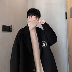 秋季港风新款韩版宽松翻领西装西服外套男XZ614 P75 控88图片