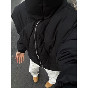 美式立领盔甲围脖宽松百搭棉衣-ZM082-P95图片