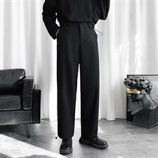 男裤子夏季束脚男裤宽松直筒阔腿青少年学生九分时尚西裤X199-p38，男装西裤，星座1008-1