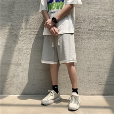 夏季新款短裤男韩版潮流港风卫裤宽松运动裤男女五分裤L，男装休闲裤，星座1008