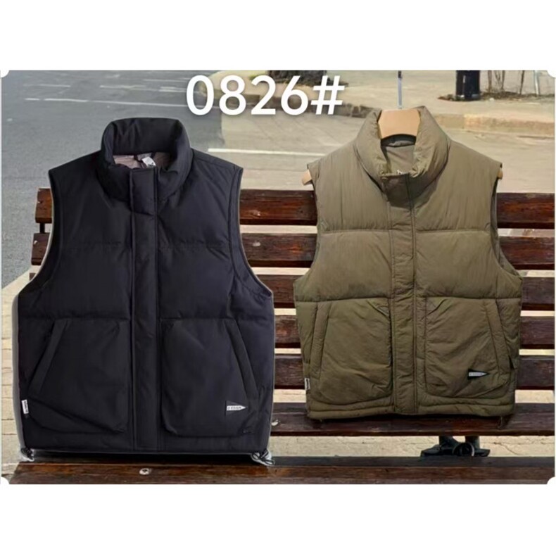 秋冬季新款立体口袋纯色小标拉链棉马甲坎肩休闲313B-0826-P60,男装背心/马甲,星座313B
