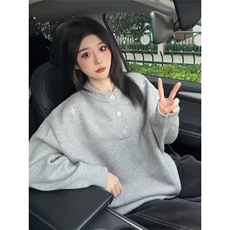【005】25黑色刺绣毛衣男秋冬宽松针织衫打底衫A079-MY471-P49，男装T恤，电商A079