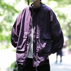 防晒衣男夏季薄款痞帅户外机能冲锋衣美式高街连帽夹克SY122-P40，男装防晒衣，星座1001-1