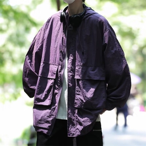 防晒衣男夏季薄款痞帅户外机能冲锋衣美式高街连帽夹克SY122-P40图片