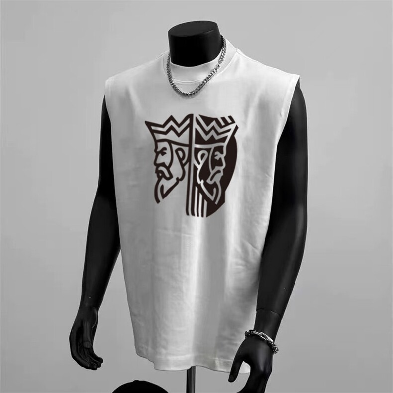 纯棉背心男小圆领舒适潮流百搭气质流行ins简约新款时尚印花无袖，男装背心/马甲，星座1210-1