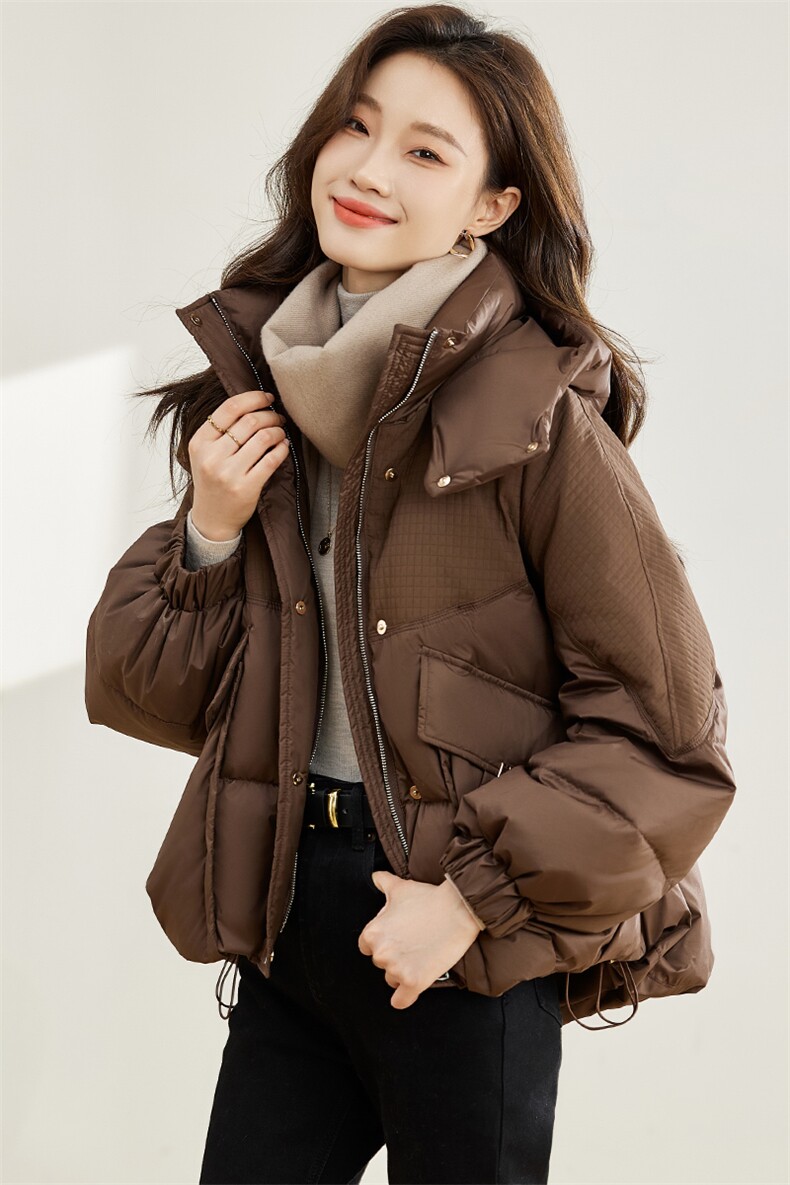 短款羽绒服女冬季小个子高端品牌2025新款大码时尚加厚面包服外套,女装羽绒服,丽影随形