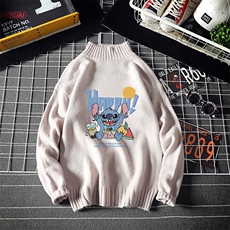M18077-P45加绒款-P65半高领毛衣男士大码针织衫男毛线衣男线衫，男装针织衫/毛衣，电商A040A