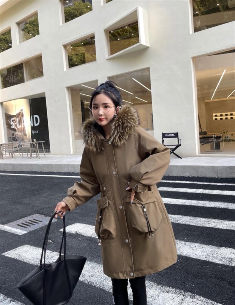 狐狸毛派克服，其它，贻思茗