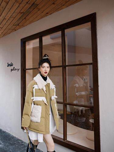 冬款牛角扣棉衣，女装棉衣/棉服，YOUER DENG