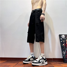 D2053-p45-控68现货风宽松cleanfit牛仔裤七分裤黑暗，男装牛仔裤，星座116