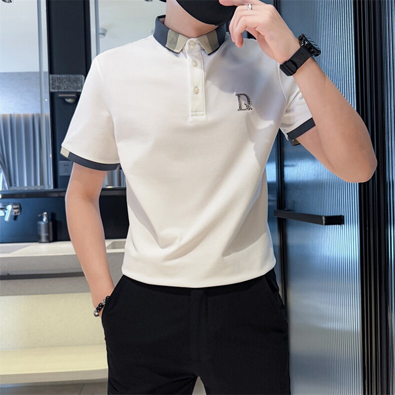 原版质量2025夏季短袖T恤翻领经典款Polo衫9982-P45,男装T恤,电商D342