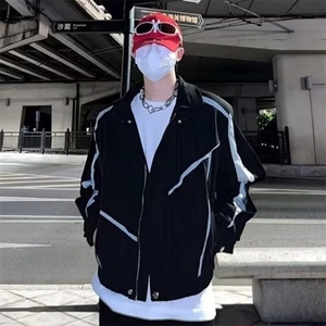 【春款】DW218-P72高级感拼接设计冲锋衣夹克男士外套新款春秋季图片