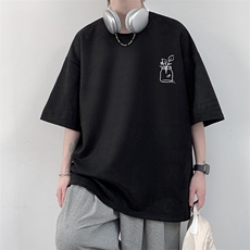 麂皮绒短袖t恤男大码半袖男JD82430-P25，男装T恤，电商A040