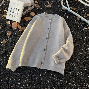 开衫毛衣男春秋冬季2025潮牌立领撞色针织外套男生休闲毛线衣服图片