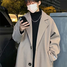 1506/Q2150/P76毛呢大衣夹克风衣韩版潮流英伦中长款呢子外套，男装夹克，星座1506