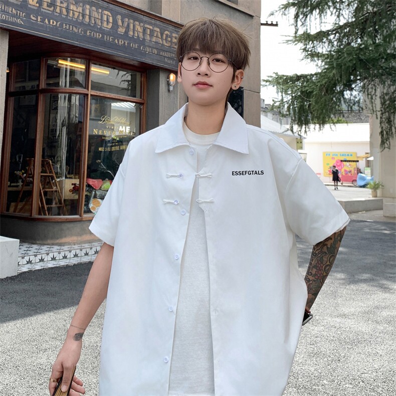 ！2024夏季新款男士风短袖衬衫情侣中式衬衣CS103特P33,男装衬衫,电商B220