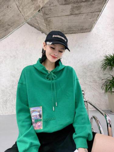 简蔻连帽贴布绣卫衣，女装卫衣/绒衫，简蔻