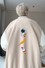 摇粒绒棒球服男大码开衫卫衣男夹克BF86165-P65，男装夹克，电商A040
