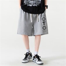 HD74114-P22华夫格短裤男大码宽松五分裤男直筒中裤，男装休闲裤，电商A040