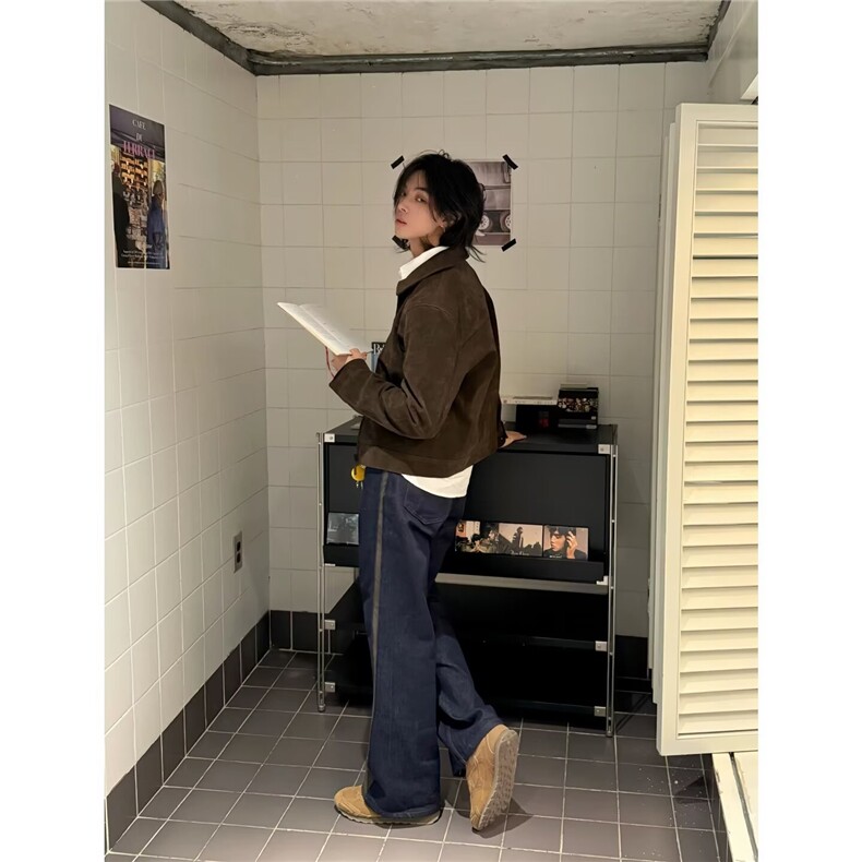 外套男新款美式高街痞帅廓形宽松工装夹克潮男513AJK2586P60,男装夹克,星座513A